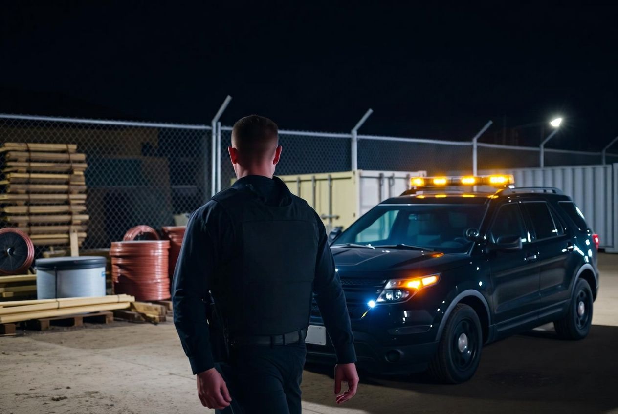 Overnight construction site security patrol in Folsom, CA