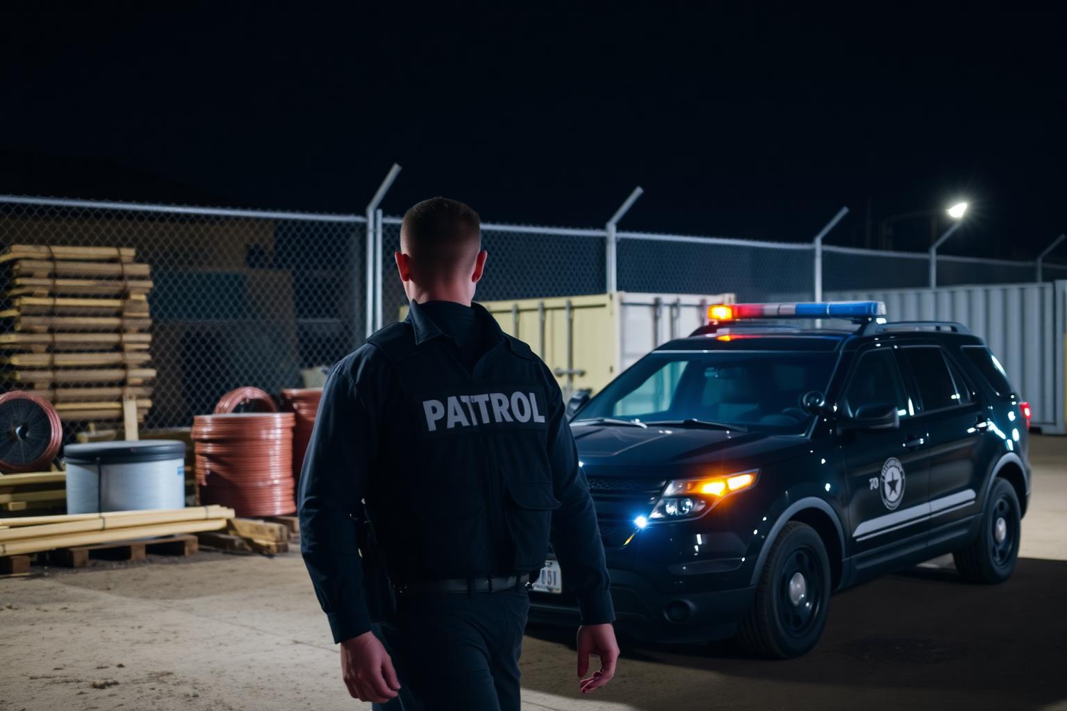 Overnight construction site security patrol in Rocklin, CA