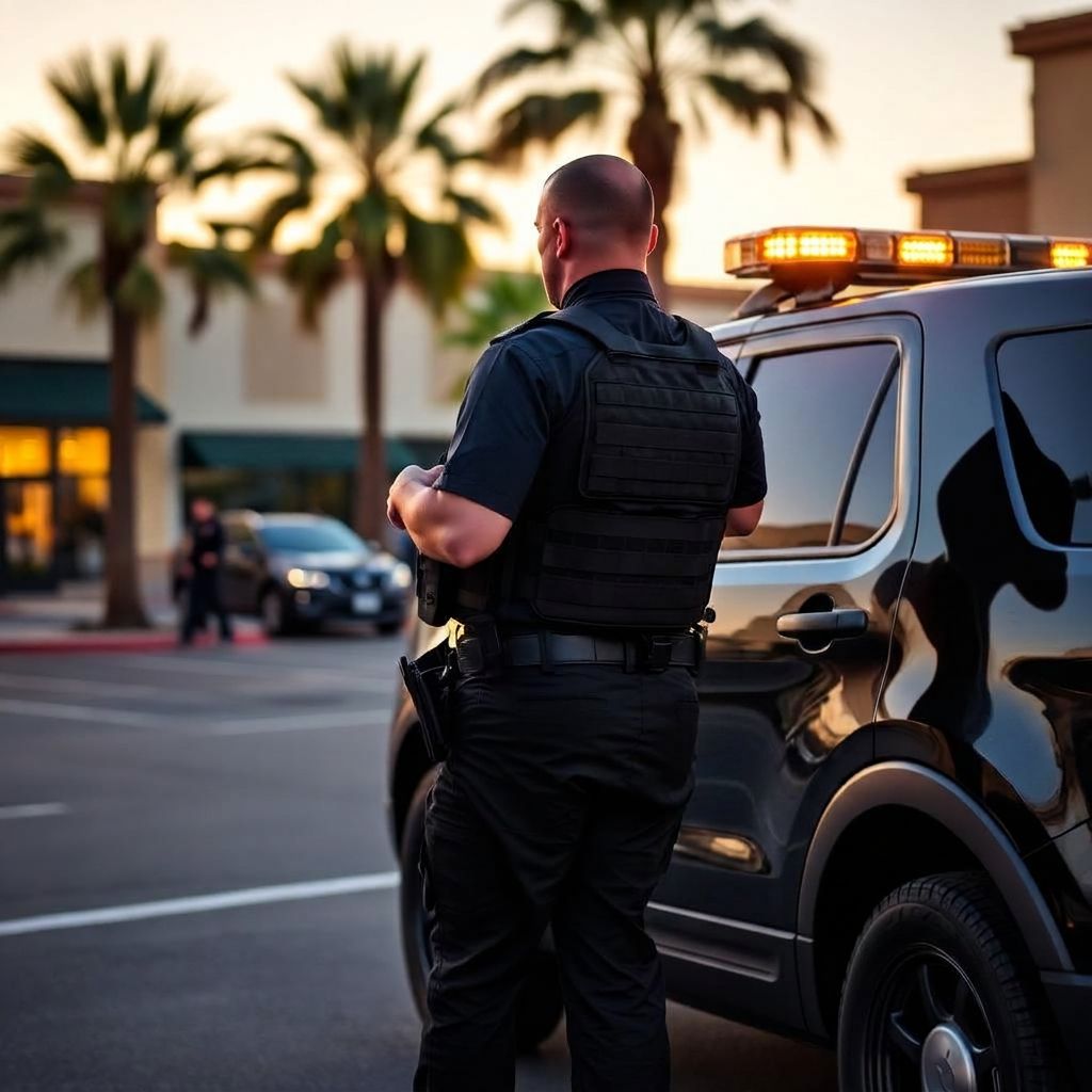 Retail security Vacaville Premium Outlets — Stormhammer officer lot sweep, Nut Tree Road, 95687
