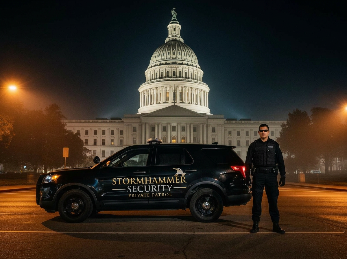 Stormhammer Security, Inc. patrol coverage near the California State Capitol — serving unarmed security, Sacramento, Sacramento County