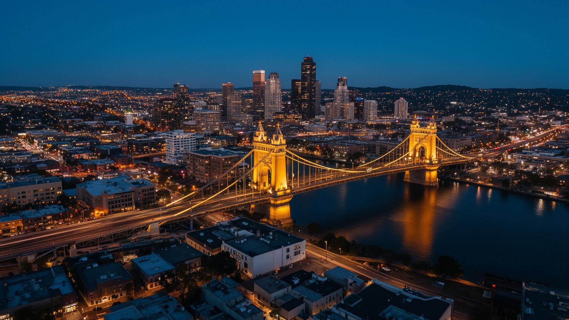 Sacramento skyline at night