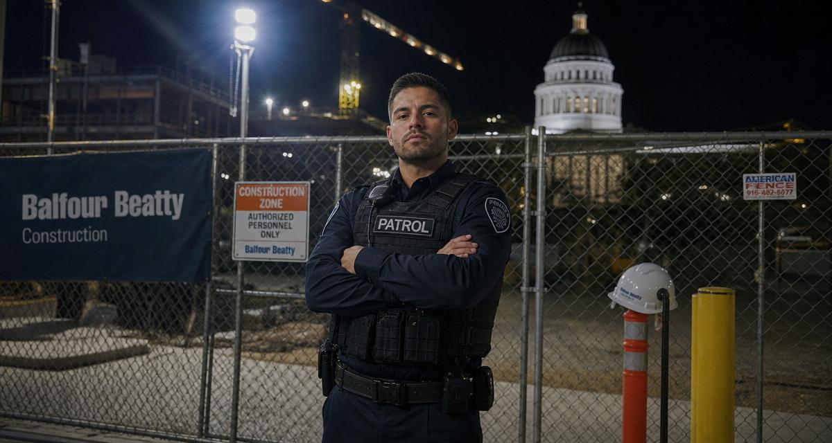 Stormhammer Officer at a Sacramento Construction Site — security guard near me Sacramento apartment communities — security guard near me Sacramento apartment communities